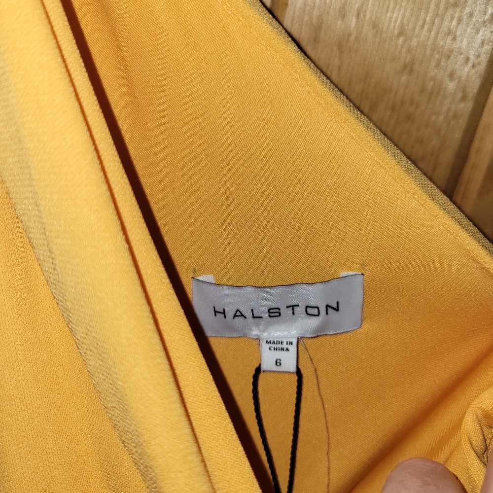 Halston Jackie  Jersey Gown Womens Size 6 Apricot Color - Picture 3 of 14